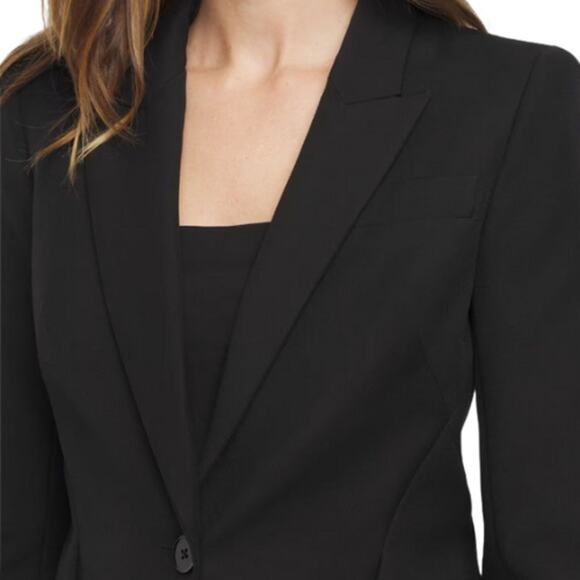 White House Black Market Editor Blazer in Black Size 14 Petite Plus - Picture 2 of 3